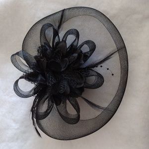 Fascinator Blk Birdcage Kentucky Derby Church Horse Races